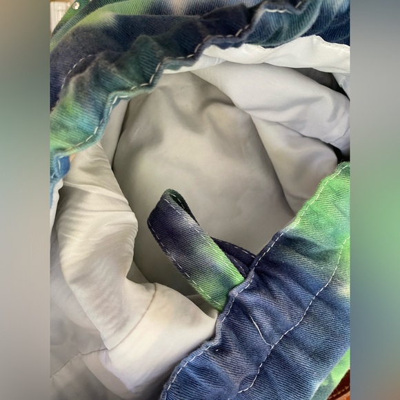 Undee Bandz blue green Tye Dye Peace Drawstring Bag - Picture 4 of 5